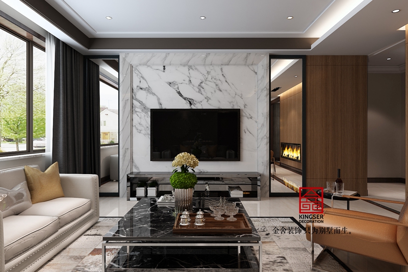 國賓壹號160平米現(xiàn)代簡約風格裝修效果圖