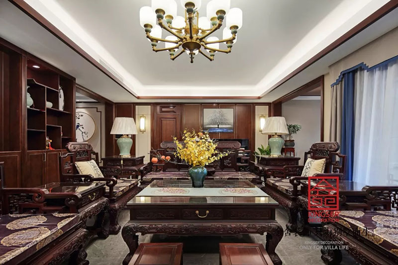 國賓壹號(hào)210平米中式風(fēng)格裝修實(shí)景圖