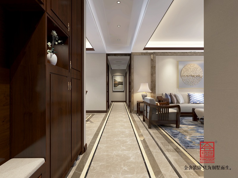 東南智匯城170平米中式風格裝修-玄關