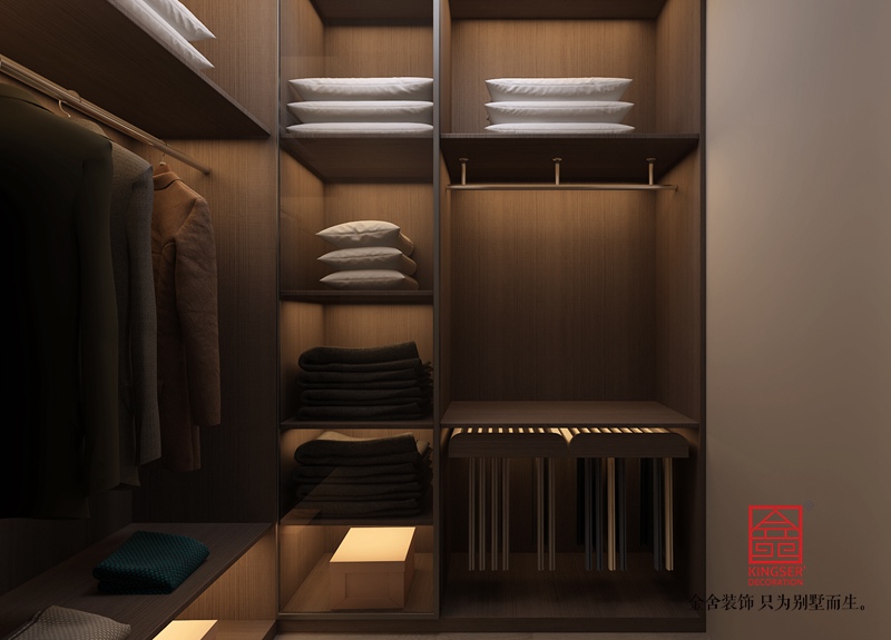 榮盛華府220平米裝修-現(xiàn)代簡約風格-衣帽間