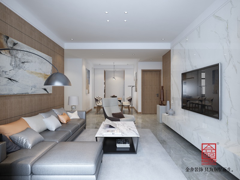 大者140平米裝修-現(xiàn)代風格-客廳