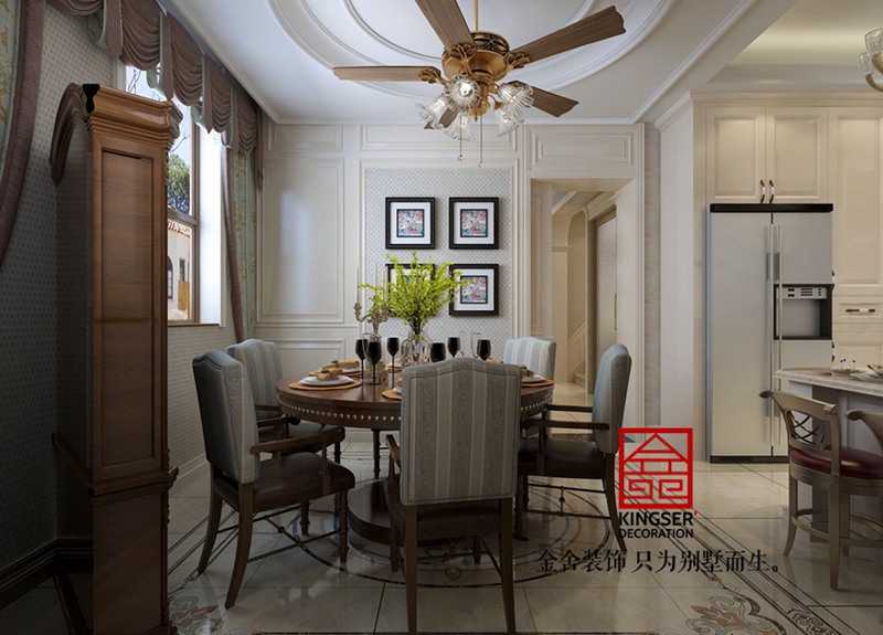 大者別墅300平米裝修-美式風格-餐廳