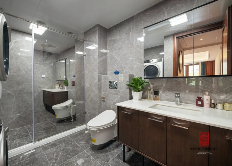 天山國賓壹號188平米新中式風(fēng)格裝修實景