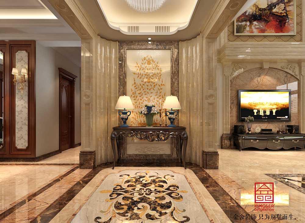 香邑瀾山270平米裝修-歐式風格-玄關(guān)