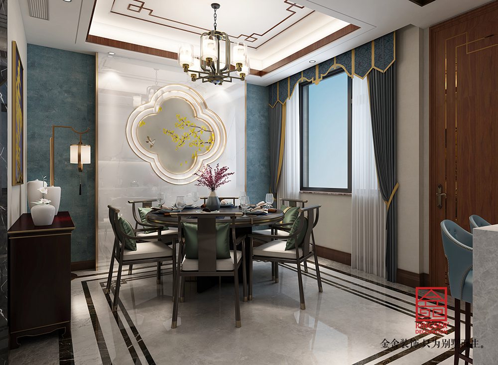 大者280平米新中式風(fēng)格裝修-餐廳