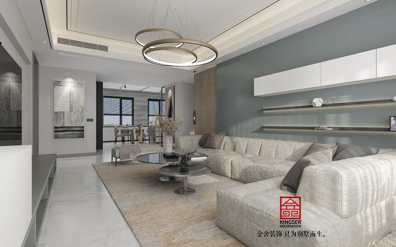 石家莊融創(chuàng)中心217平現(xiàn)代簡約風(fēng)格裝修設(shè)計