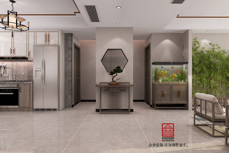 麗景藍灣現(xiàn)代中式裝修效果圖-玄關(guān)