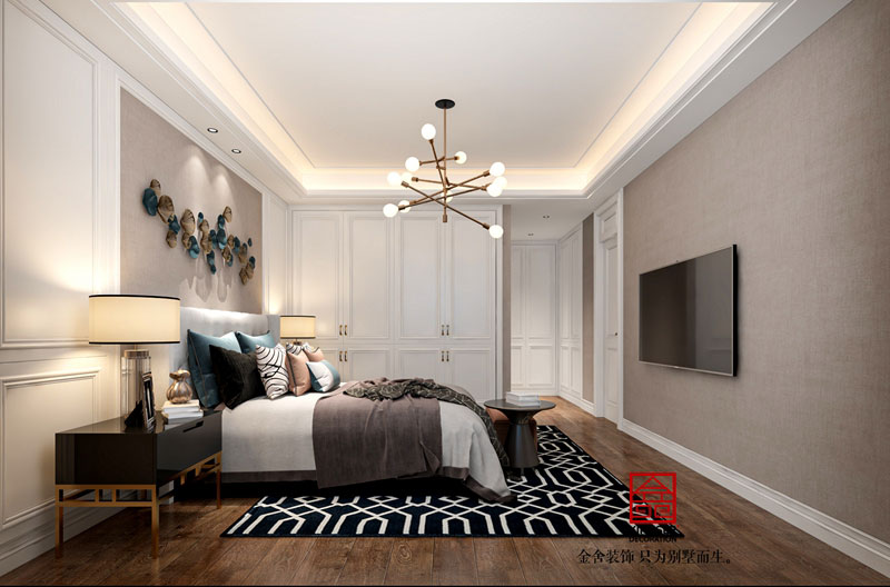 國赫天著現(xiàn)代輕奢風(fēng)格裝修效果圖-臥室
