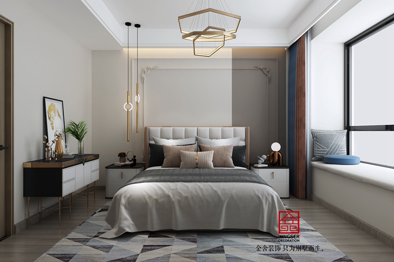 遠洋晟庭現(xiàn)代風格裝修設計-臥室