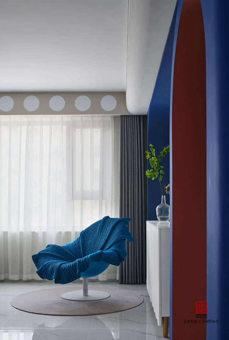 秀水名邸120㎡孟菲斯風(fēng)格裝修設(shè)計