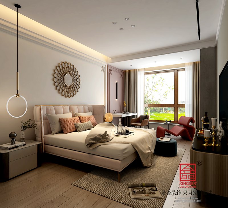 西山林語下疊裝修美式輕奢風格效果圖