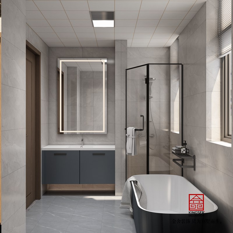 邢臺(tái)皓順府新中式風(fēng)格別墅裝修衛(wèi)生間效果圖