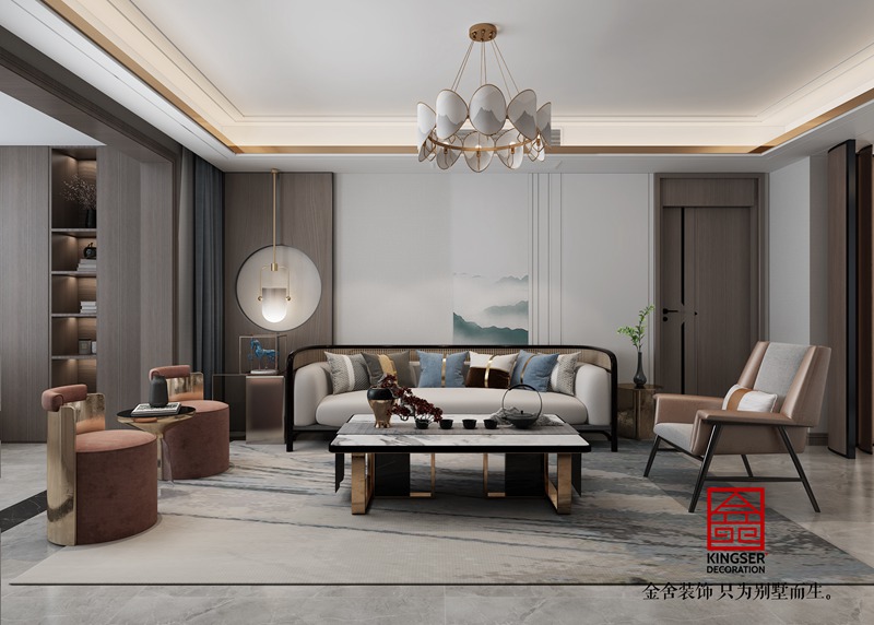 翰林國際新中式風(fēng)格客廳裝修設(shè)計(jì)