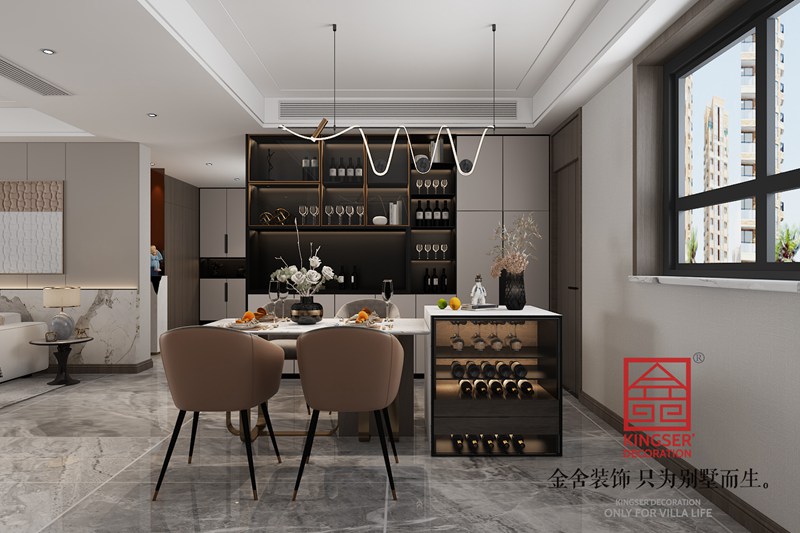 維多利亞212㎡現(xiàn)代簡約餐廳裝修設計