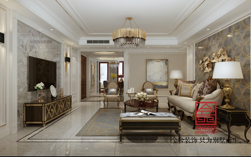 榮盛華府185㎡歐式風(fēng)格裝修設(shè)計(jì)