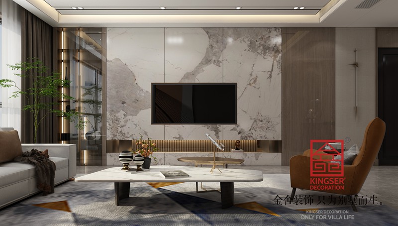 國赫天著現(xiàn)代風格客廳裝修設計