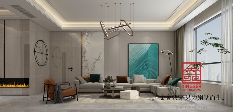 國赫天著現(xiàn)代風格客廳裝修效果圖