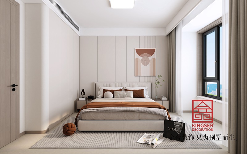 盛邦九號院現(xiàn)代簡約風格臥室裝修設計