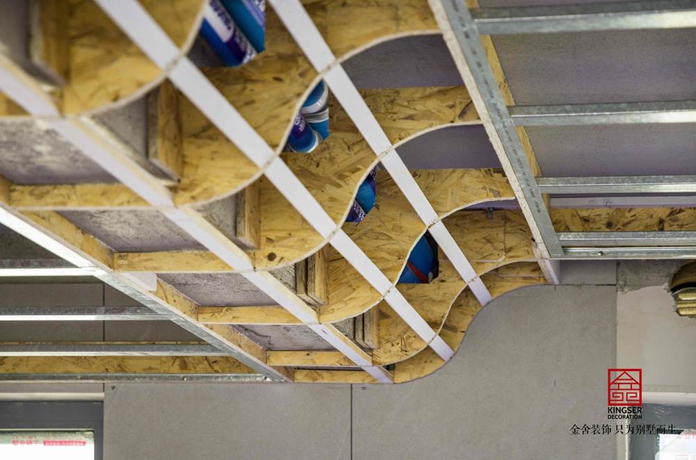 高新苑229平米木工施工現(xiàn)場