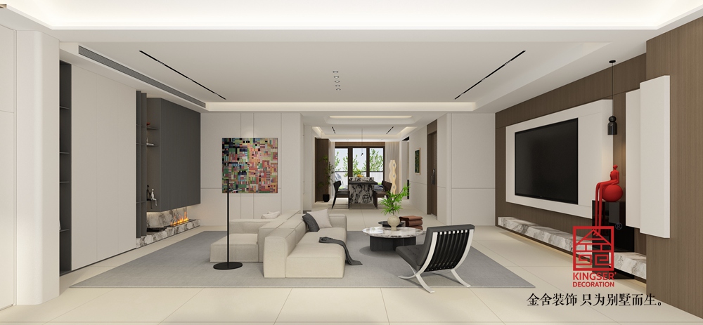 嘉禾名著500平米意式極簡風(fēng)格裝修-客廳