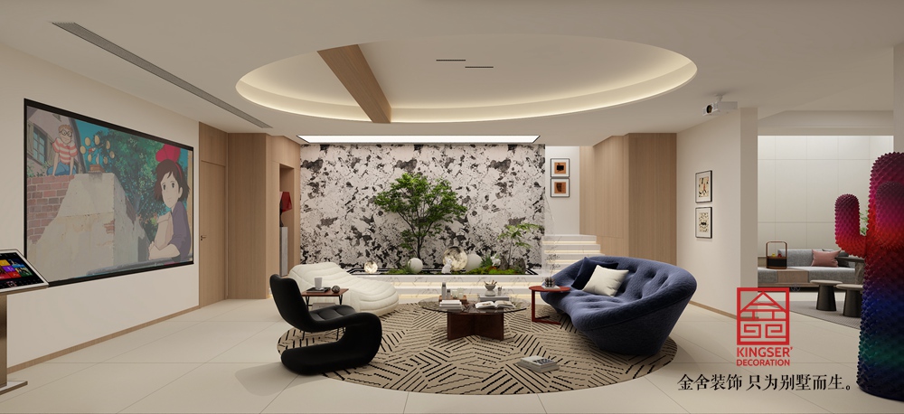 嘉禾名著500平米意式極簡風(fēng)格裝修-休閑室